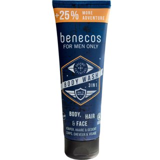 Benecos For Men 3 In 1 Face Hair & Body Wash Mens Body Wash