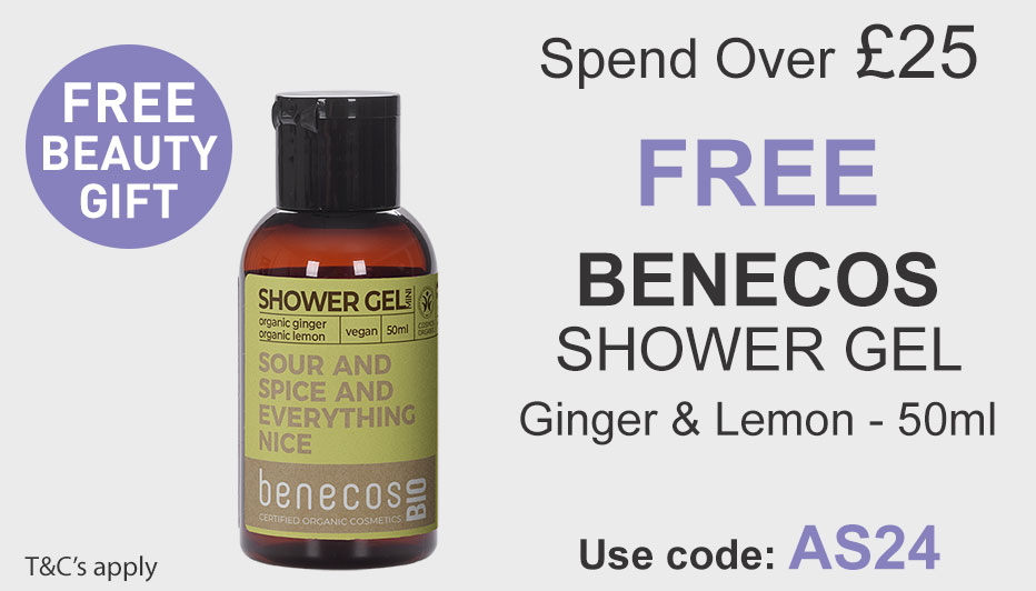 All Natural Me Spend Over 25 and get a Free Benecos Bio Mini Shower Gel Ginger and Lime.  Use Code AS24 at checkout