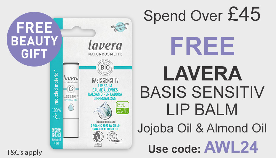 All Natural Me Spend Over 45 and Get a Free Lavera Lip Balm. Use code AWL24 at checkout