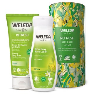 Weleda Refresh Body Soul Gift Set Citrus Creamy Body Wash