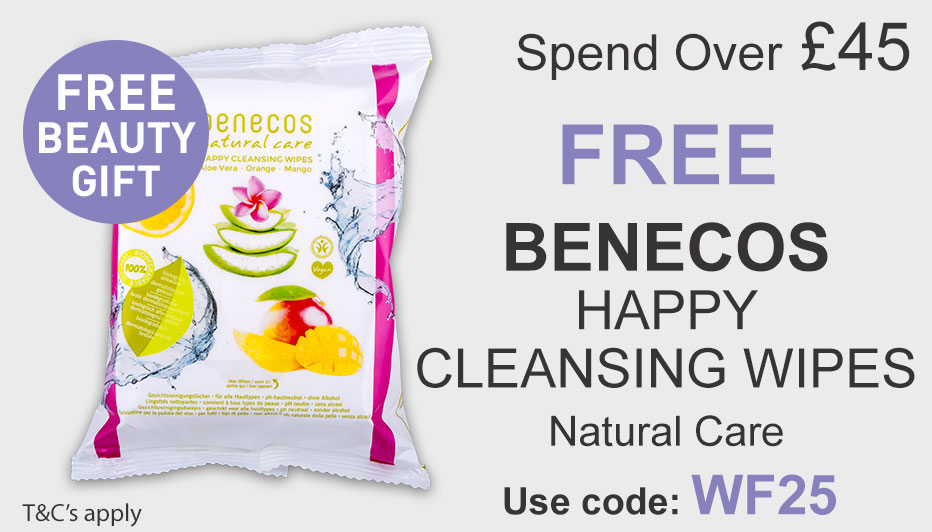 All Natural Me Spend Over 45 and Get a Free Benecos Face Wipes. Use code WF25 at checkout