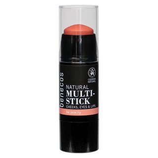 Benecos Natural 3 In 1 Multi Stick Be Peachy Lipstick Blusher Eyes