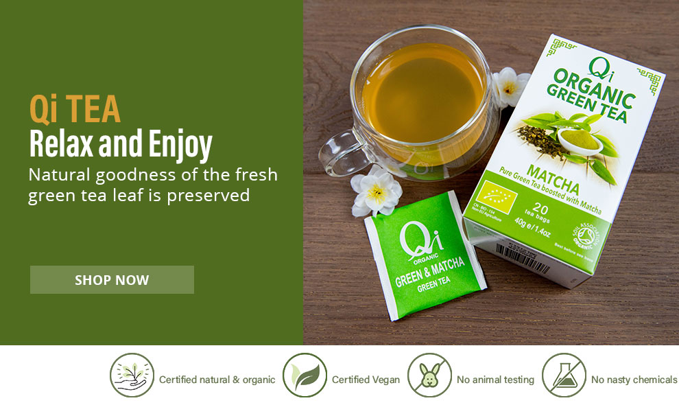 Delicious, smooth Qi Green Teas Relax and Enjoy 