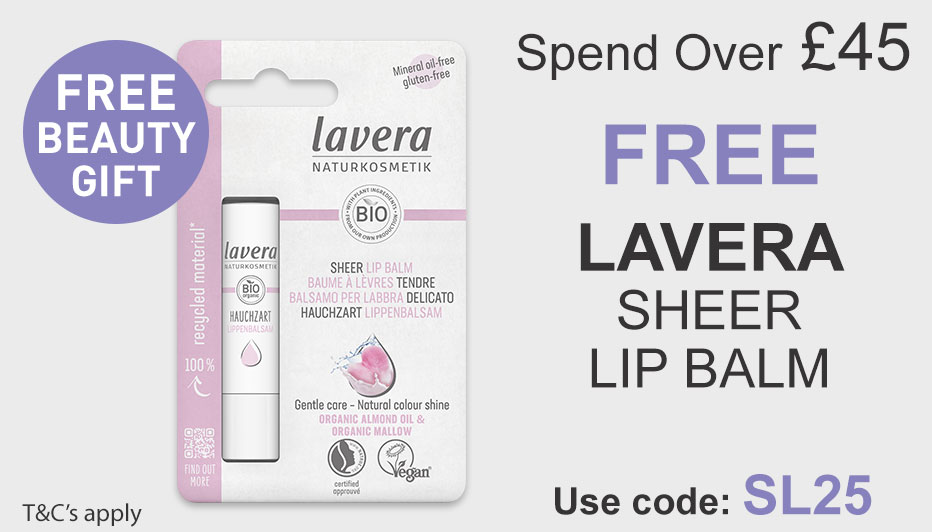All Natural Me Spend Over £45 and Get a Free Lavera Sheer Lip Balm. Use code SL25 at checkout.